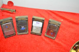 Four Zippo Petrol Lighters