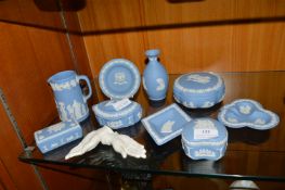 Wedgwood Blue & White Jasperware Dishes and Trinke