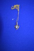 9ct Gold Chain and Pendant 0.89g total
