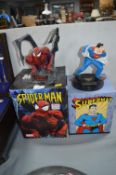 Spiderman and Superman Figures with Packaging
