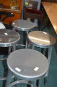 Four Aluminium Barstools