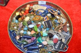 Tray Lot of Costume Jewellery Including Gemstone J