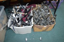 Two Boxes of Coat Hangers