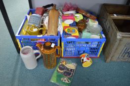 Two Crates of Vintage Mugs, Hornsea Pottery Coffee
