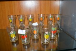 Eleven Buitril Fruit Juice Glasses