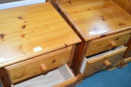 Pair of Solid Pine Two Drawer Bedside Cabinets