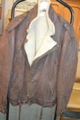 Futura Sheepskin Leather Biker Jacket Size: L