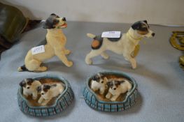 Four Jack Russell Ornaments