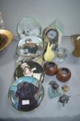 Collectors Plates, Candle Holders, Clock, etc.