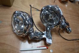Pair of Harley Davidson Chromed Lights