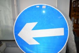 Reflective One Way Sign 40cm diameter