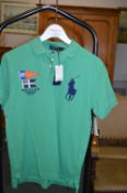 Ralph Lauren Slim Fit Green Polo Shirt Size: S