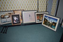 Assorted Framed Pictures and Prints Including Salvador Dali, etc.