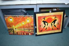 Two Acrylic on Canvas Wall Arts