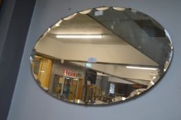 Bevelled Edged Oval 1950's Mirror