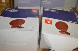 *Two Red Table Lamps