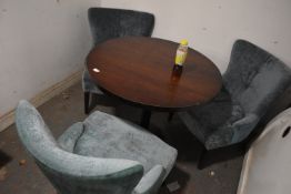 *Circular Pedestal Table with Three Chairs 74cm x 90cm diameter