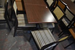 *Square Pedestal Table with Three Chairs 74cm x 60x60cm