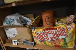 Quantity of Terracotta Utensil Containers, and a Box of tabletop Number