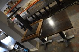 *Three Square Pedestal Table 74cm x 70x70cm