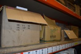 Contents of Shelf to Include Assorted Disposable Cup Lids and Floodlights