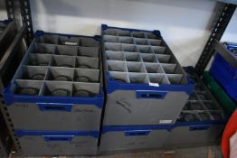 Contents of Shelf Including an Assortment of Glasses