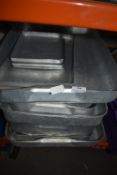 Quantity of Assorted Aluminium Baking Trays