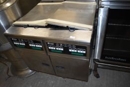 *Pitco Electric Four Basket Two Compartment Fryer