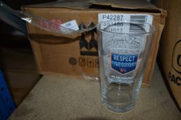 Twelve Respect the Water Pint Glasses