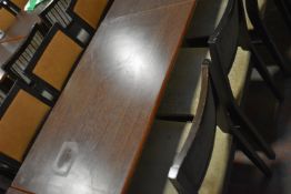 *Rectangular Double Pedestal Table with Four Assorted Chairs 74cm x 100x60cm