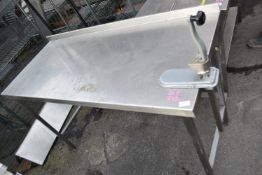 Stainless Steel Preparation Table with Can Opener 90cm x 148x66cm
