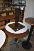 *Two Circular Pedestal Table 74cm x 80cm diameter