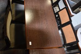 *Rectangular Double Pedestal Table with Four Assorted Chairs 74cm x 100x60cm