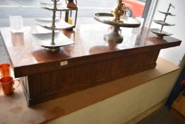 *Wood and Copper Coffee Table 38cm x 150x60cm