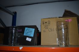 Forty-Six Carling Half Pint and Twelve Pint Glasses