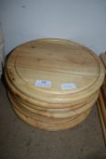 Seven Circular Chopping Boards