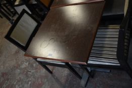 *Square Pedestal Table with Two Chairs 74cm x 60x60cm