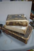 Two Distressed Victorian Bibles, and Bunion's Sele