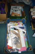 Two Boxes of Card Making Craft Paper etc.