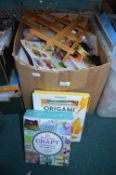 Large Box of Craft Accessories Including Sewing Pa