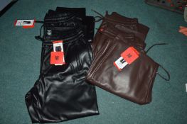 *Four Hilary Radley Lady's Faux Leather Trousers S