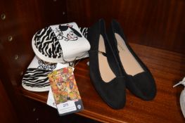 Pair of Flintstones Flipflops Size: 4, and Black P