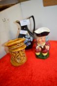 Miniature Toby Jugs and a Vase