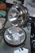 Two Vintage Motorbike Lamps