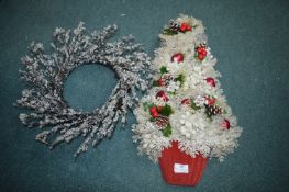 Vintage Christmas Wreath and Decorations