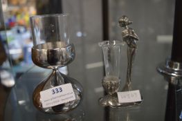 Robert Welch Candle Holder and a Pewter Specimen V