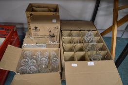 Pint and Half Pint Beer Glasses Including Peroni e