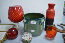 Glass Paperweights and Vases