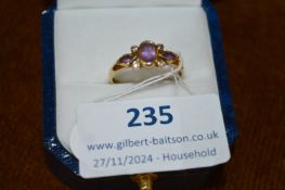 9ct Gold Ring with Amethyst ~1.9g