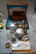 Picquot Ware Part Tea Set plus Cutlery Canteen and